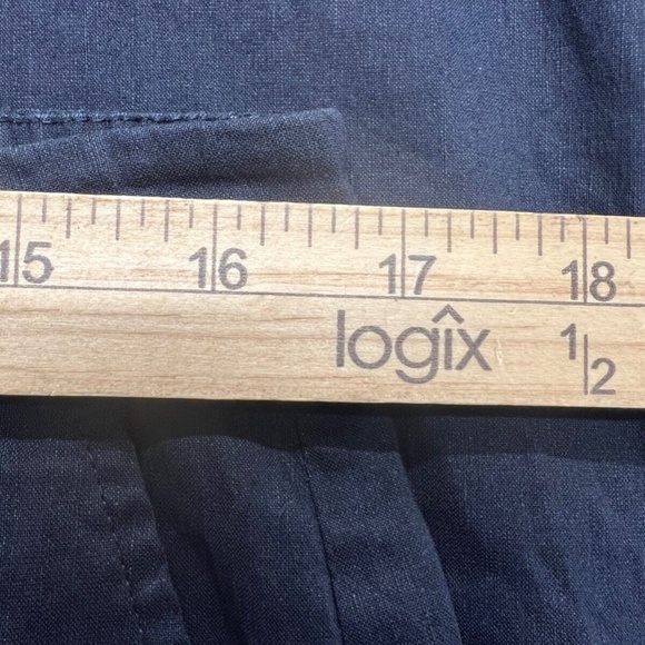 Eileen Fisher Pants Women PL Black Tapered Linen Viscose Minimalist Timeless - Picture 10 of 16